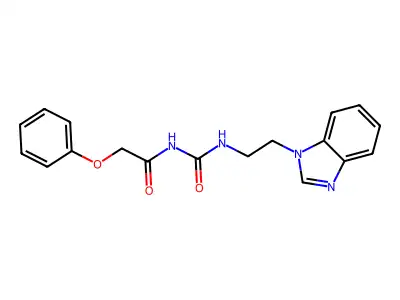 Acetamide, N-(((2-(1H-benzimidazol-1-yl)ethyl)amino)carbonyl)-2-phenoxy- structure