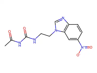 Acetamide, N-(((2-(6-nitro-1H-benzimidazol-1-yl)ethyl)amino)carbonyl)- structure