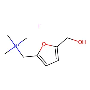 Ammonium, (5-hydroxymethylfurfuryl)trimethyl-, iodide structure
