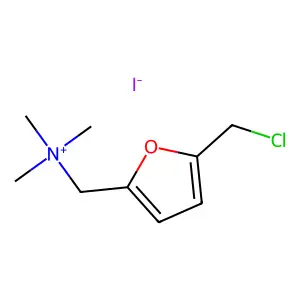 Ammonium, (5-chloromethylfurfuryl)trimethyl-, iodide structure