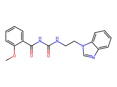 Benzamide, N-(((2-(1H-benzimidazol-1-yl)ethyl)amino)carbonyl)-p-methoxy- structure