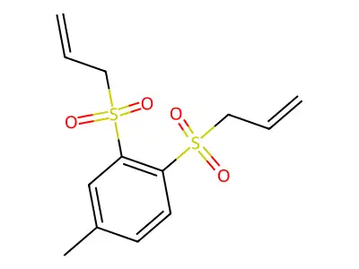 4-Methyl-1,2-bis(prop-2-en-1-ylsulfonyl)benzene structure