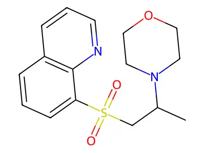 8-{[2-(Morpholin-4-yl)propyl]sulfonyl}quinoline structure