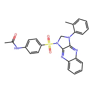 N-[4-[[1-(2-methylphenyl)-2H-imidazo[4,5-b]quinoxalin-3-yl]sulfonyl]phenyl]acetamide structure