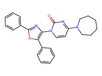4-(Azepan-1-yl)-1-(2,5-diphenyl-1,3-oxazol-4-yl)pyrimidin-2-one structure