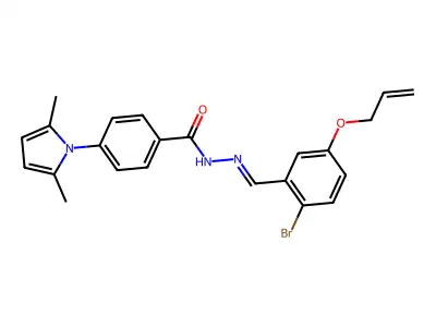 N'-({2-Bromo-5-[(prop-2-en-1-yl)oxy]phenyl}methylidene)-4-(2,5-dimethyl-1H-pyrrol-1-yl)benzohydrazide structure