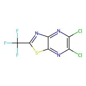 5,6-Dichloro-2-(trifluoromethyl)[1,3]thiazolo[4,5-b]pyrazine structure