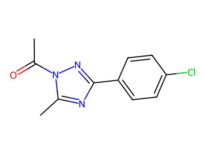 1H-1,2,4-Triazole, 1-acetyl-3-(p-chlorophenyl)-5-methyl- structure