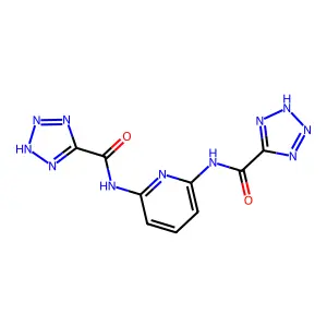 N,N'-Pyridine-2,6-diylbis(1H-tetrazole-5-carboxamide) structure