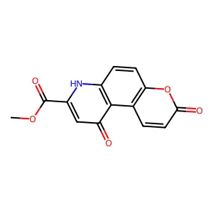 Methyl 3,10-dioxo-7,10-dihydro-3H-pyrano(3,2-f)quinoline-8-carboxylate structure