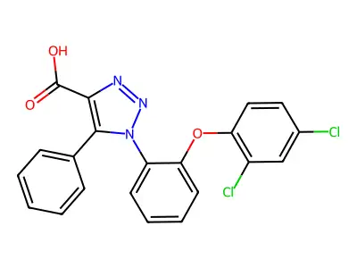1-[2-(2,4-dichlorophenoxy)phenyl]-5-phenyl-1H-1,2,3-triazole-4-carboxylic acid structure