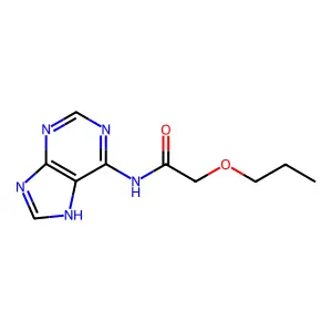 2-propoxy-N-(7H-purin-6-yl)acetamide structure