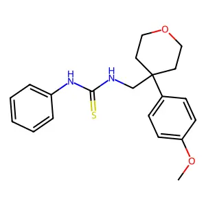1-[[4-(4-Methoxyphenyl)oxan-4-yl]methyl]-3-phenylthiourea structure