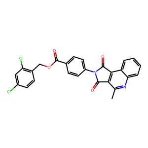 2,4-dichlorobenzyl 4-(4-methyl-1,3-dioxo-1,3-dihydro-2H-pyrrolo[3,4-c]quinolin-2-yl)benzoate structure