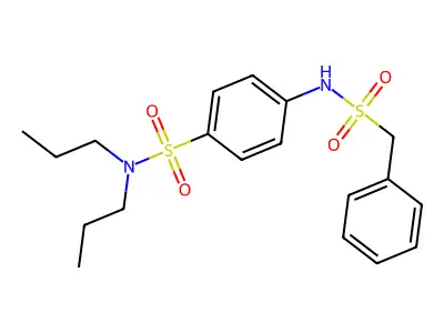 4-(benzylsulfonylamino)-N,N-dipropylbenzenesulfonamide structure