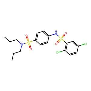 2,5-dichloro-N-[4-(dipropylsulfamoyl)phenyl]benzenesulfonamide structure