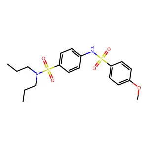 4-[(4-methoxyphenyl)sulfonylamino]-N,N-dipropylbenzenesulfonamide structure