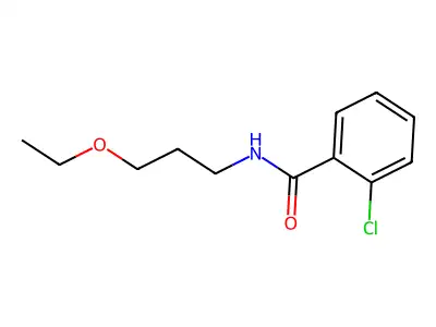 2-chloro-N-(3-ethoxypropyl)benzamide structure
