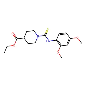 Ethyl 1-[(2,4-dimethoxyanilino)carbothioyl]-4-piperidinecarboxylate structure
