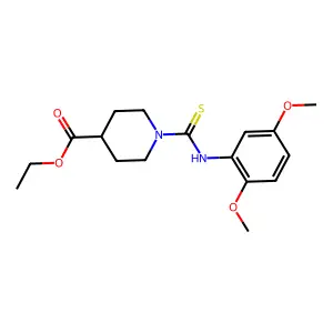 Ethyl 1-[(2,5-dimethoxyphenyl)carbamothioyl]piperidine-4-carboxylate structure