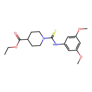 Ethyl 1-[(3,5-dimethoxyphenyl)carbamothioyl]piperidine-4-carboxylate structure