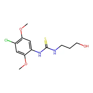 1-(4-Chloro-2,5-dimethoxyphenyl)-3-(3-hydroxypropyl)thiourea structure