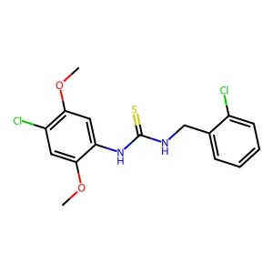 1-(4-Chloro-2,5-dimethoxyphenyl)-3-[(2-chlorophenyl)methyl]thiourea structure