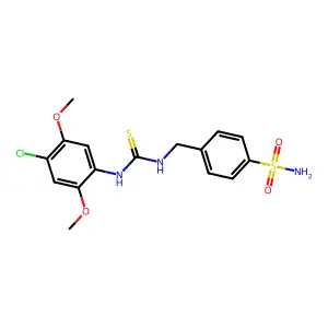 1-(4-Chloro-2,5-dimethoxyphenyl)-3-[(4-sulfamoylphenyl)methyl]thiourea structure