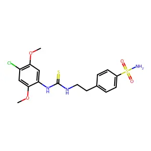 1-(4-Chloro-2,5-dimethoxyphenyl)-3-[2-(4-sulfamoylphenyl)ethyl]thiourea structure