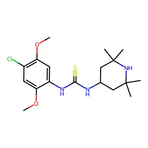 1-(4-Chloro-2,5-dimethoxyphenyl)-3-(2,2,6,6-tetramethylpiperidin-4-yl)thiourea structure