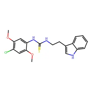 1-(4-chloro-2,5-dimethoxyphenyl)-3-[2-(1H-indol-3-yl)ethyl]thiourea structure