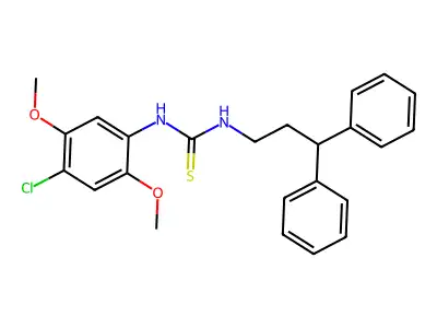 1-(4-Chloro-2,5-dimethoxyphenyl)-3-(3,3-diphenylpropyl)thiourea structure