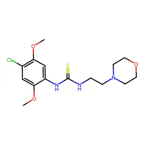 1-(4-Chloro-2,5-dimethoxyphenyl)-3-(2-morpholin-4-ylethyl)thiourea structure