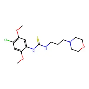 N-(4-chloro-2,5-dimethoxyphenyl)-N'-(3-morpholin-4-ylpropyl)thiourea structure