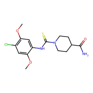1-[(4-Chloro-2,5-dimethoxyphenyl)carbamothioyl]piperidine-4-carboxamide structure