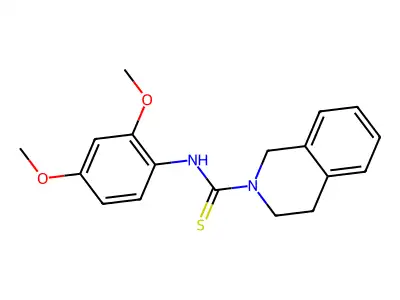N-(2,4-dimethoxyphenyl)-3,4-dihydroisoquinoline-2(1H)-carbothioamide structure