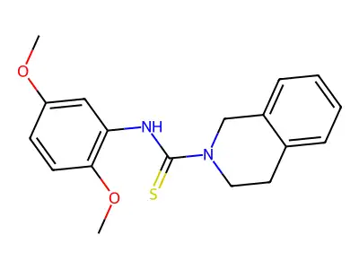 N-(2,5-dimethoxyphenyl)-3,4-dihydro-2(1H)-isoquinolinecarbothioamide structure