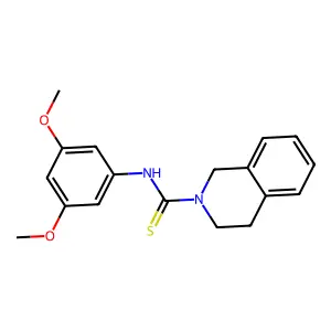 N-(3,5-dimethoxyphenyl)-3,4-dihydroisoquinoline-2(1H)-carbothioamide structure