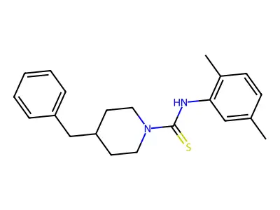 4-benzyl-N-(2,5-dimethylphenyl)piperidine-1-carbothioamide structure