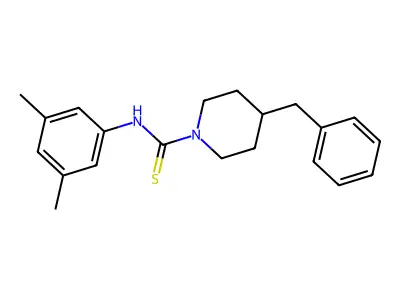 4-benzyl-N-(3,5-dimethylphenyl)piperidine-1-carbothioamide structure