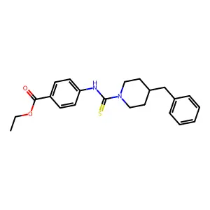 Ethyl 4-[(4-benzylpiperidine-1-carbothioyl)amino]benzoate structure
