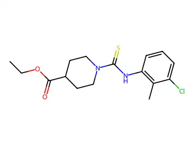 Ethyl 1-[(3-chloro-2-methylphenyl)carbamothioyl]piperidine-4-carboxylate structure
