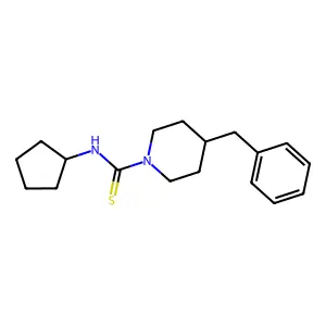 4-benzyl-N-cyclopentylpiperidine-1-carbothioamide structure