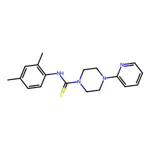 N-(2,4-dimethylphenyl)-4-pyridin-2-ylpiperazine-1-carbothioamide structure