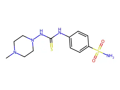 4-({[(4-Methylpiperazin-1-YL)amino]carbonothioyl}amino)benzenesulfonamide structure