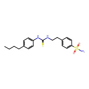 1-(4-Butylphenyl)-3-[2-(4-sulfamoylphenyl)ethyl]thiourea structure