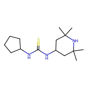 1-Cyclopentyl-3-(2,2,6,6-tetramethylpiperidin-4-yl)thiourea structure