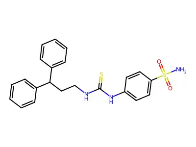 1-(3,3-Diphenylpropyl)-3-(4-sulfamoylphenyl)thiourea structure