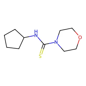 N-cyclopentylmorpholine-4-carbothioamide structure