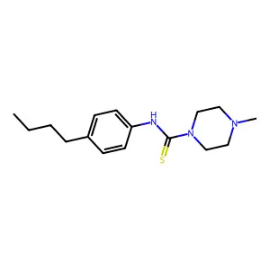 N-(4-butylphenyl)-4-methylpiperazine-1-carbothioamide structure